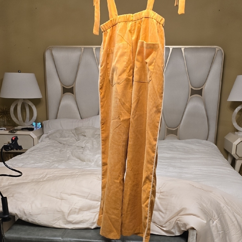 Camp Collection Elegant Ochre Straight-Leg Jumpsuit